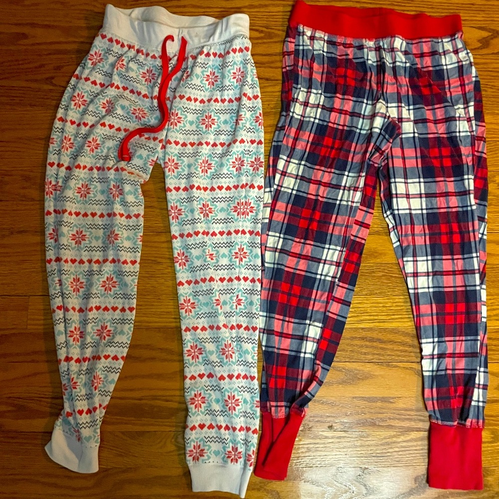 2 pairs of winter PJ bottoms